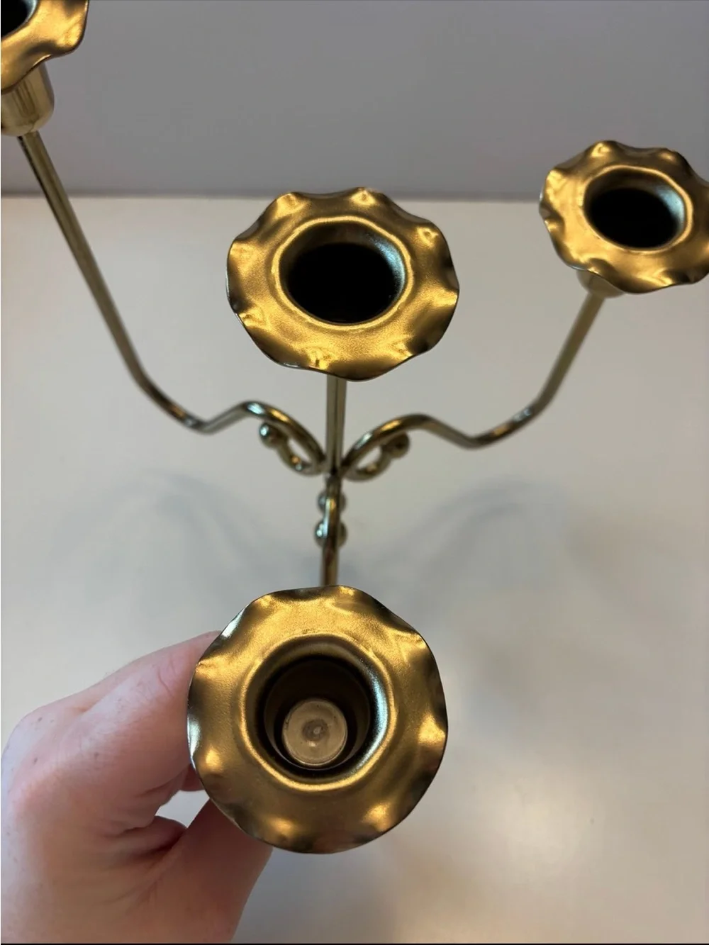 Gold Tone 4 Tiered candle holders